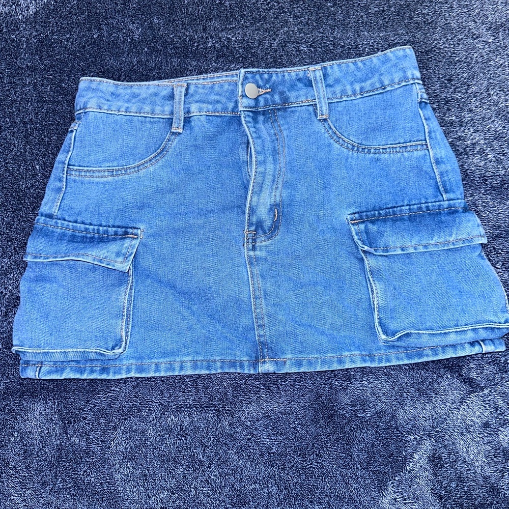 SHEIN Blue Denim Skirt